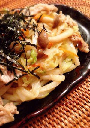 * W昆布の焼きうどん *-レシピのメイン写真