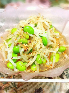 簡単!旦那も好きなもやしと枝豆のナムル♥-レシピのメイン写真