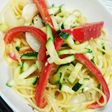 爽やか☆ズッキーニのクリームパスタ