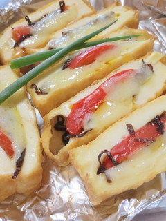 簡単☆弁当に♬厚揚げのトマ昆布チーズ焼き-レシピのメイン写真