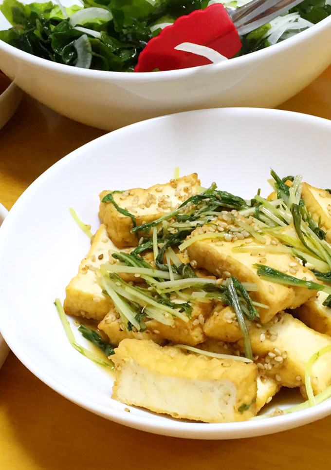 水菜と厚揚げのポン酢焼き-レシピのメイン写真