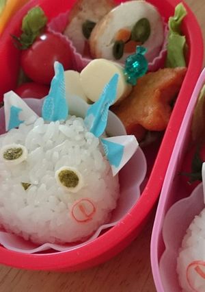 簡単マステ♡妖怪ウォッチコマさんキャラ弁-レシピのメイン写真