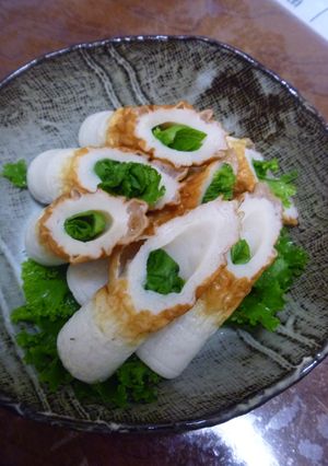 ワサビ菜、ちくわで簡単おつまみ(^_^)-レシピのメイン写真