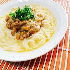 รูปของ 簡単ランチに◎納豆たまごそうめん