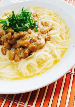 簡単ランチに◎納豆たまごそうめん-レシピのメイン写真