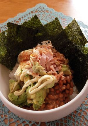 一人飯アボカド納豆丼-レシピのメイン写真