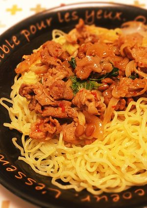 梅ピリ辛納豆の冷やし中華-レシピのメイン写真