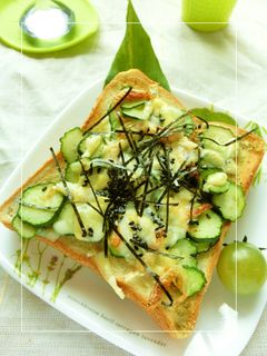 桜えび×胡瓜の和トースト~ゆず胡椒風味-レシピのメイン写真