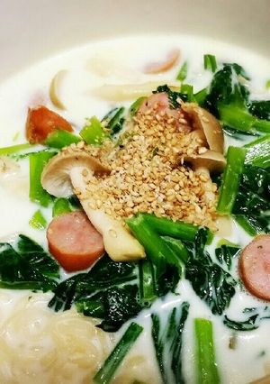 クリーミー塩ラーメン☆カルシウム補給-レシピのメイン写真
