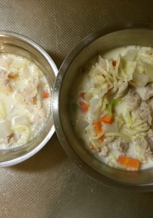 犬猫ごはん・豆乳ラーメン-レシピのメイン写真
