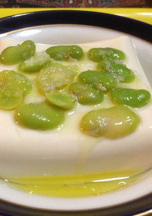 そら豆＆旨塩＆オリーブ油☆冷奴豆腐-レシピのメイン写真