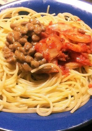 納豆キムチパスタ-レシピのメイン写真
