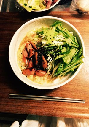 香ばしい♪水菜とウインナーの胡麻ラーメン-レシピのメイン写真
