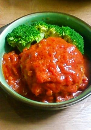 トマト煮込みハンバーグ-レシピのメイン写真