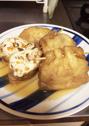 簡単♡鶏ひき肉と豆腐のヘルシー巾着-レシピのメイン写真