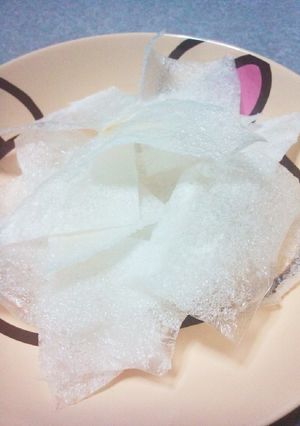 ﾚﾝﾁﾝでうまライスペーパースナック-レシピのメイン写真