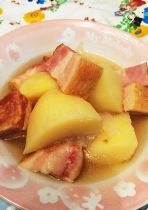 簡単煮物★洋風厚切りベーコンとじゃがいも-レシピのメイン写真