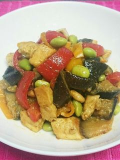 夏野菜とササミのカレー炒め♪-レシピのメイン写真