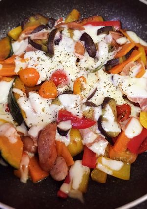 夏野菜たっぷりチーズ焼き-レシピのメイン写真