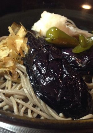 茄子とピーマンの冷やし煮浸しそば-レシピのメイン写真