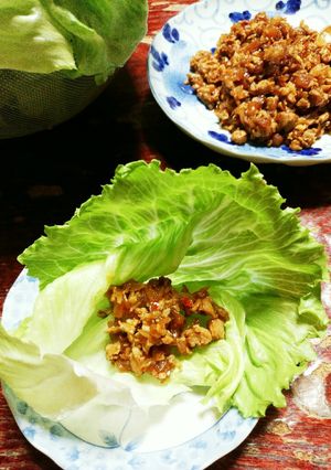 肉みそのレタス包み⭐-レシピのメイン写真