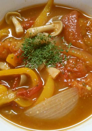 簡単! トマトと パプリカの スープ♪ -レシピのメイン写真