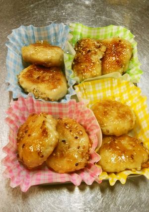 レンコンと鶏ミンチの甘酢たれバーグ-レシピのメイン写真