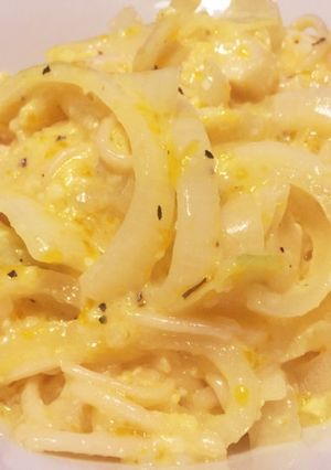 うどんでカルボナーラ風-レシピのメイン写真