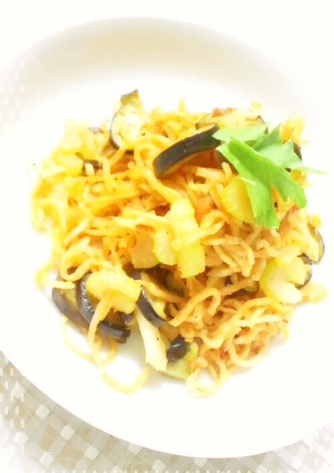 切り干し大根とセロリ茄子のトマトパスタ風-レシピのメイン写真