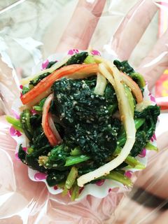 かにかまほうれん草の胡麻和え-レシピのメイン写真