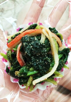 かにかまほうれん草の胡麻和え-レシピのメイン写真