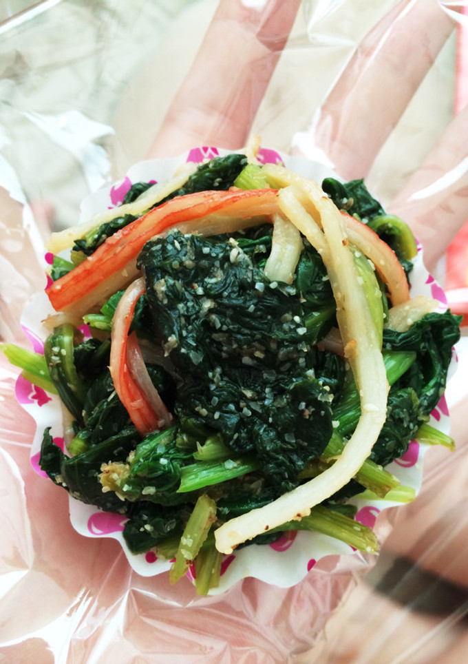 かにかまほうれん草の胡麻和え-レシピのメイン写真