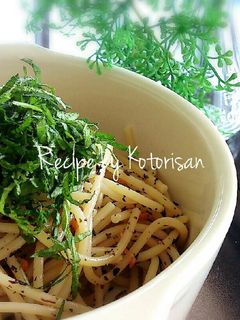 簡単♡鮭とゆかりと青じその冷製パスタ-レシピのメイン写真