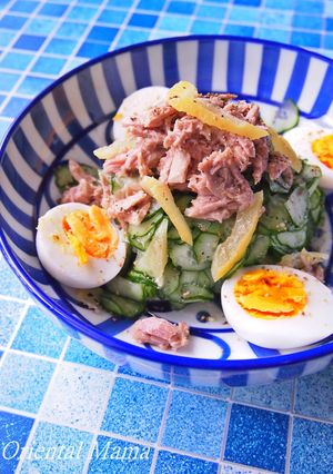夏！朝は簡単レモン香る胡瓜サラダ-レシピのメイン写真