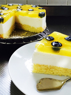 パインゼリーとヨーグルトムースのケーキ-レシピのメイン写真