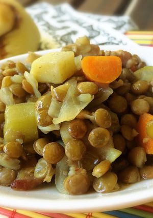 たっぷり野菜とレンズ豆の煮込み-レシピのメイン写真