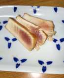 ビンチョウマグロの醤油漬け焼き