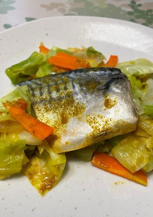 塩サバのカレー風味蒸し-レシピのメイン写真