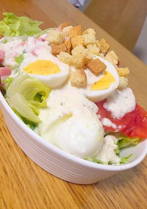 豆腐とヨーグルトのシーザー＊卵なしにも♪-レシピのメイン写真