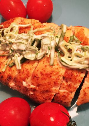ラー油鷄の魚焼きグリル焼き ネギマヨ添え-レシピのメイン写真
