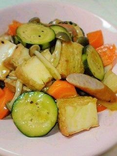 ズッキーニと厚揚げで 酢豚風炒め物-レシピのメイン写真