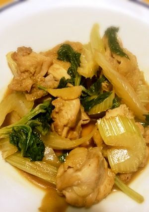 鶏肉とセロリのみそ炒め-レシピのメイン写真