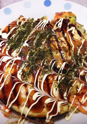 大量消費！人参となすのお好み焼き-レシピのメイン写真