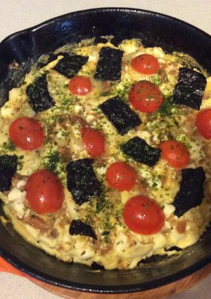 残りとろろ芋まぐろ缶味の豆腐ステーキ-レシピのメイン写真
