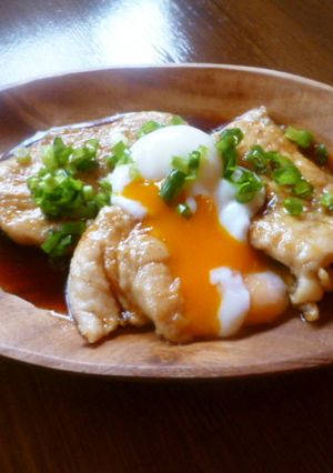 やわらか鶏むね肉の照り焼き♡温玉添え♪-レシピのメイン写真