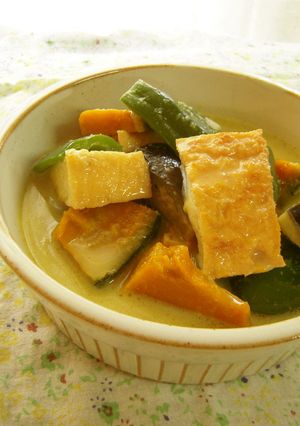 夏野菜たっぷり☆厚揚げ豆腐のタイカレー-レシピのメイン写真