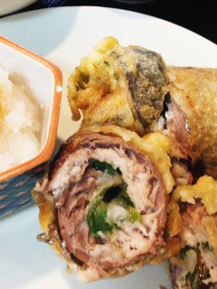 ふんわり鯵の二色ロール揚げ-レシピのメイン写真