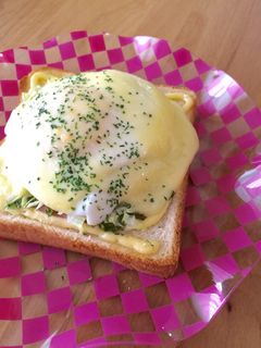 ガッツリ朝ご飯♫ハム卵マヨチートースト-レシピのメイン写真