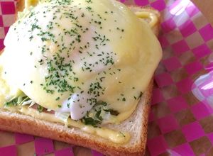 ガッツリ朝ご飯♫ハム卵マヨチートースト-レシピのメイン写真