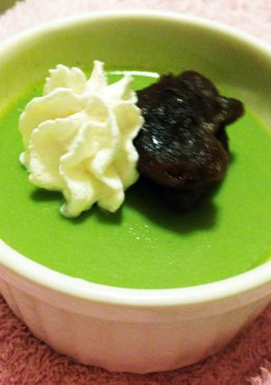 抹茶ラテで卵なしプリン-レシピのメイン写真